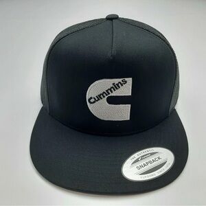 Cummins Black Snapback Hat